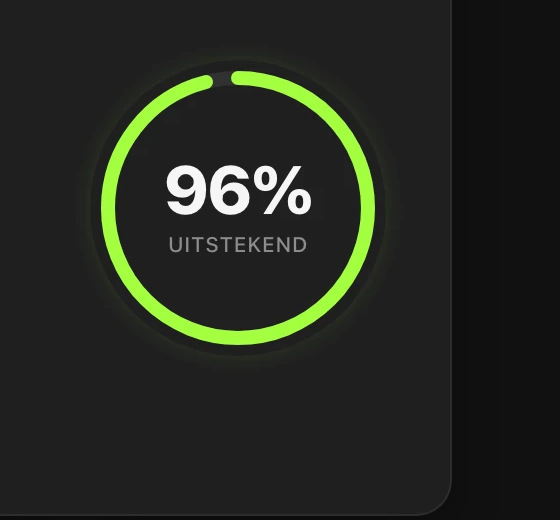 De gezondheidsring van SPIL OS: 96 procent, uitstekend.